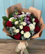 Букет цветов из:  Розы и Альстромерии #REPLACE_PRED# Балтийске