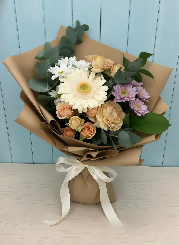 Букет цветов из: Герберы и Хризантемы в Балтийске