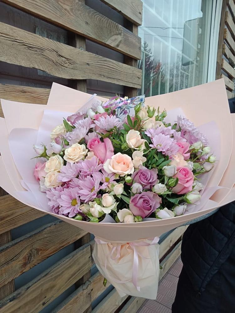 Букет цветов из: Розы и Хризантемы в Балтийске