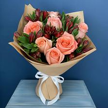 Букет цветов из:  Розы и Альстромерии в Балтийске