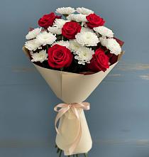 Букет цветов из:  Розы и Хризантемы #REPLACE_PRED# Балтийске