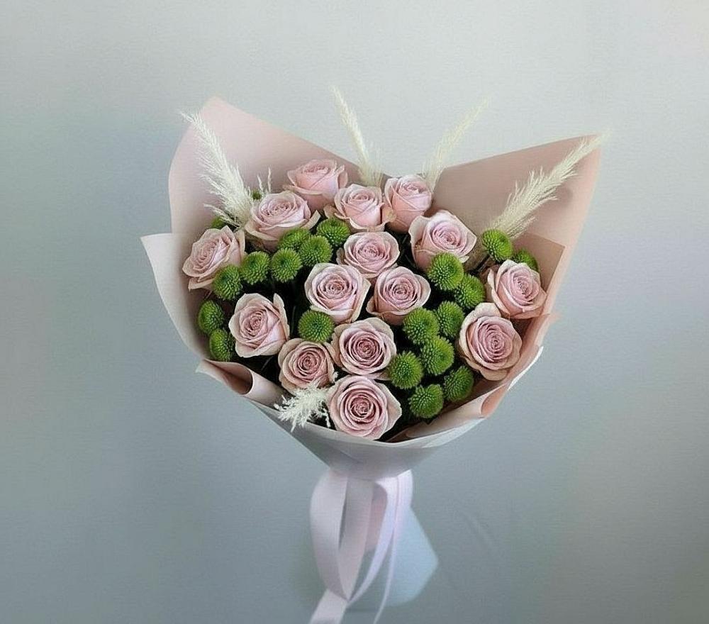 Букет цветов из: Розы и Хризантемы в Балтийске