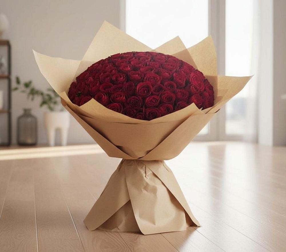 Букет 101 Красная роза в Балтийске