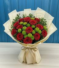 Букет цветов из:  Розы и Хризантемы в Балтийске