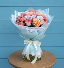 Букет цветов из:  Хризантемы и Розы в Балтийске