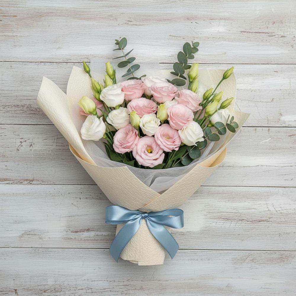 Букет цветов из: Лизиантусы в Балтийске